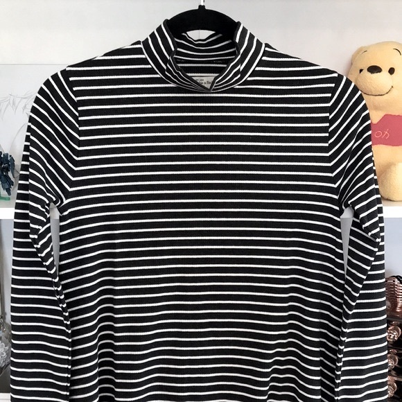 ABERCROMBIE & FITCH Striped Mock Neck Swing Dress - Picture 6 of 12